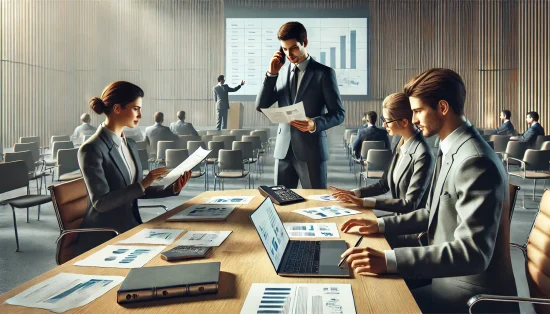 Comité de programme en réunion pour sélectionner des présentations d'événements professionnels